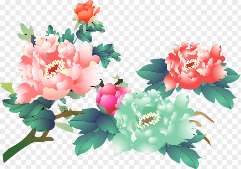 Peony Moutan Floral Design Flower PNG