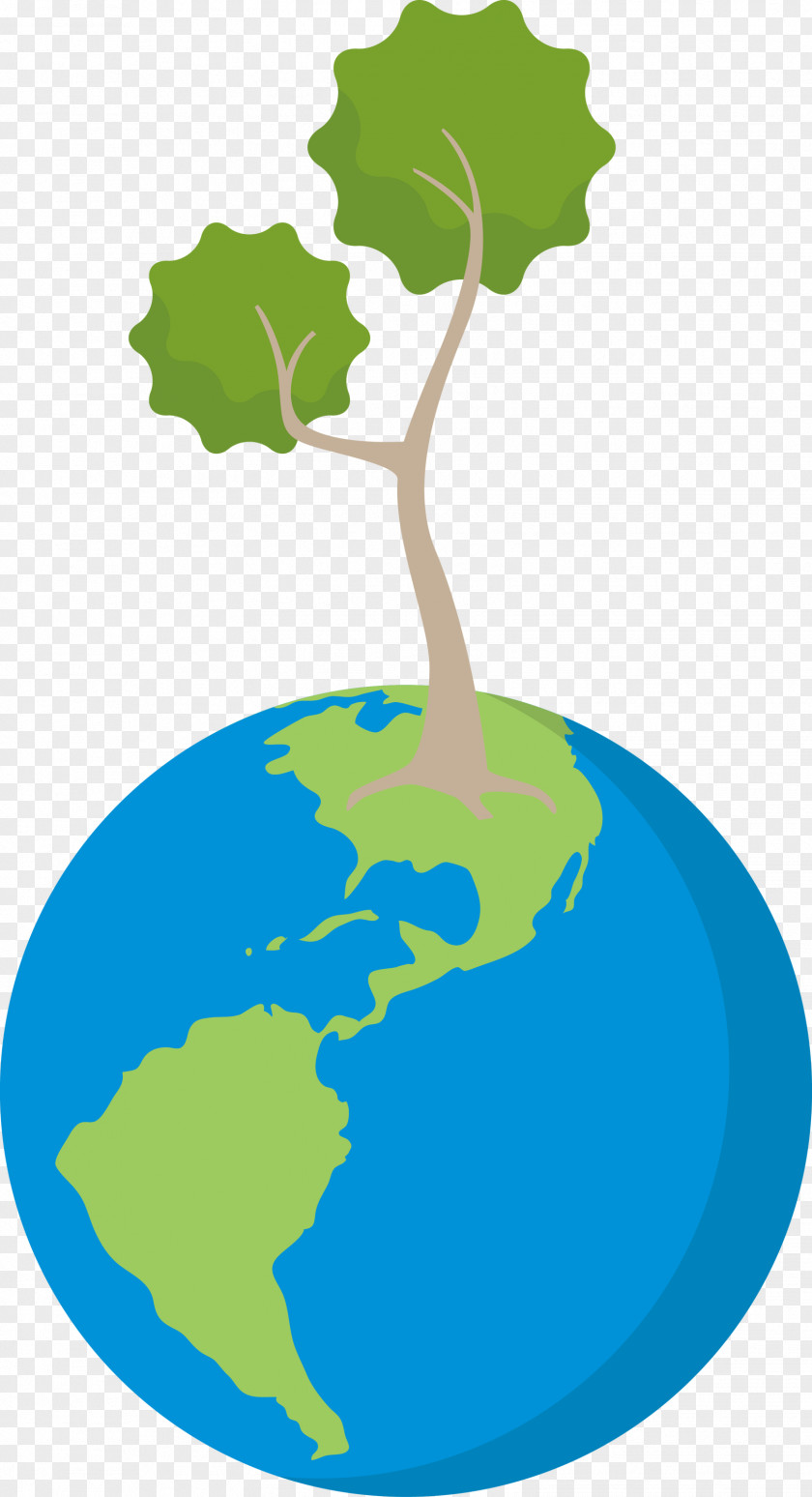 Earth Tree Go Green PNG