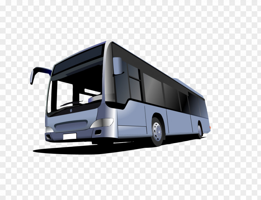 Hand-painted Bus Tour Service Coach Clip Art PNG