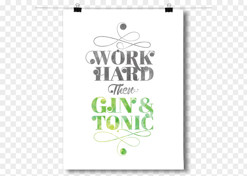Hard Working Gin And Tonic Calligraphy Poster Font PNG