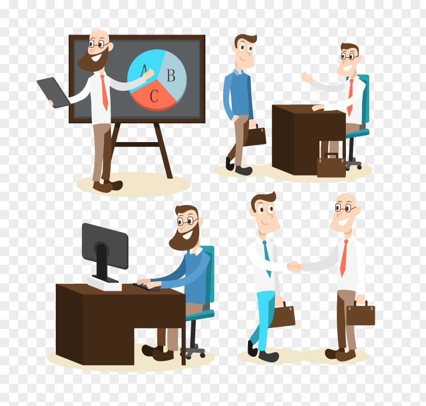 Vector Business Office Meeting Euclidean Download Adobe Illustrator PNG