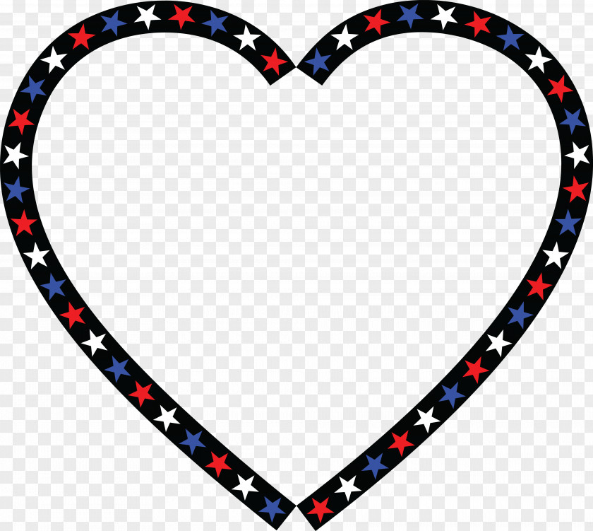 American Patriotism Heart Red Blue Clip Art PNG