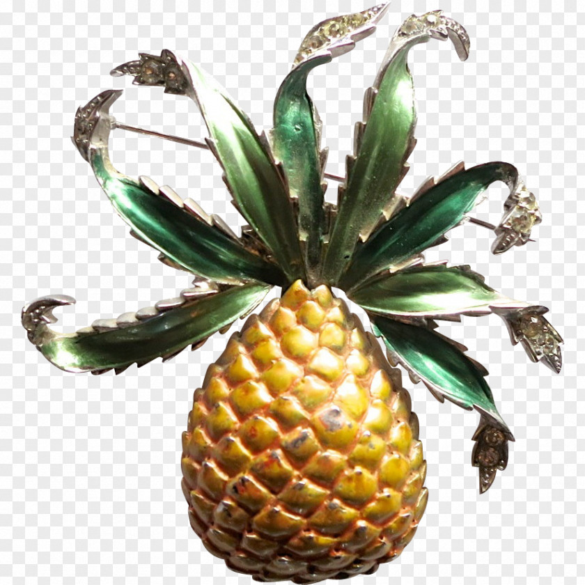 Pineapple Brooch Jewellery Gold PNG