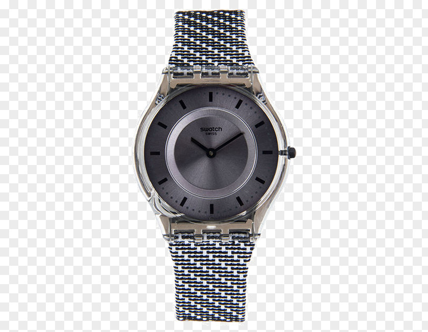 Upscale White Watch Strap Color Black PNG