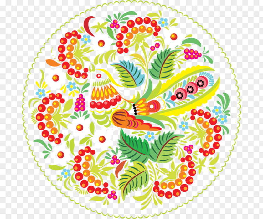 Floral Design Khokhloma Художественная роспись Ornament Clip Art PNG