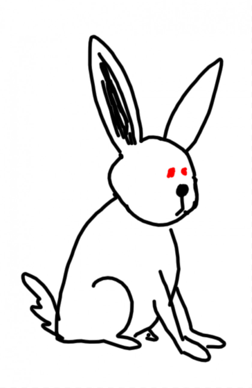 Rabbit Hare Domestic Line Art Clip PNG