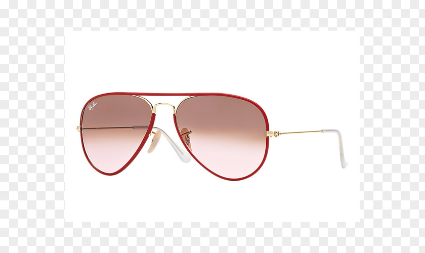 Ray Ban Ray-Ban Aviator Full Color Sunglasses Red PNG
