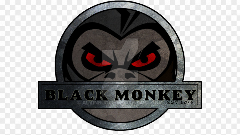 Black Monkey Logo Brand Character Font PNG