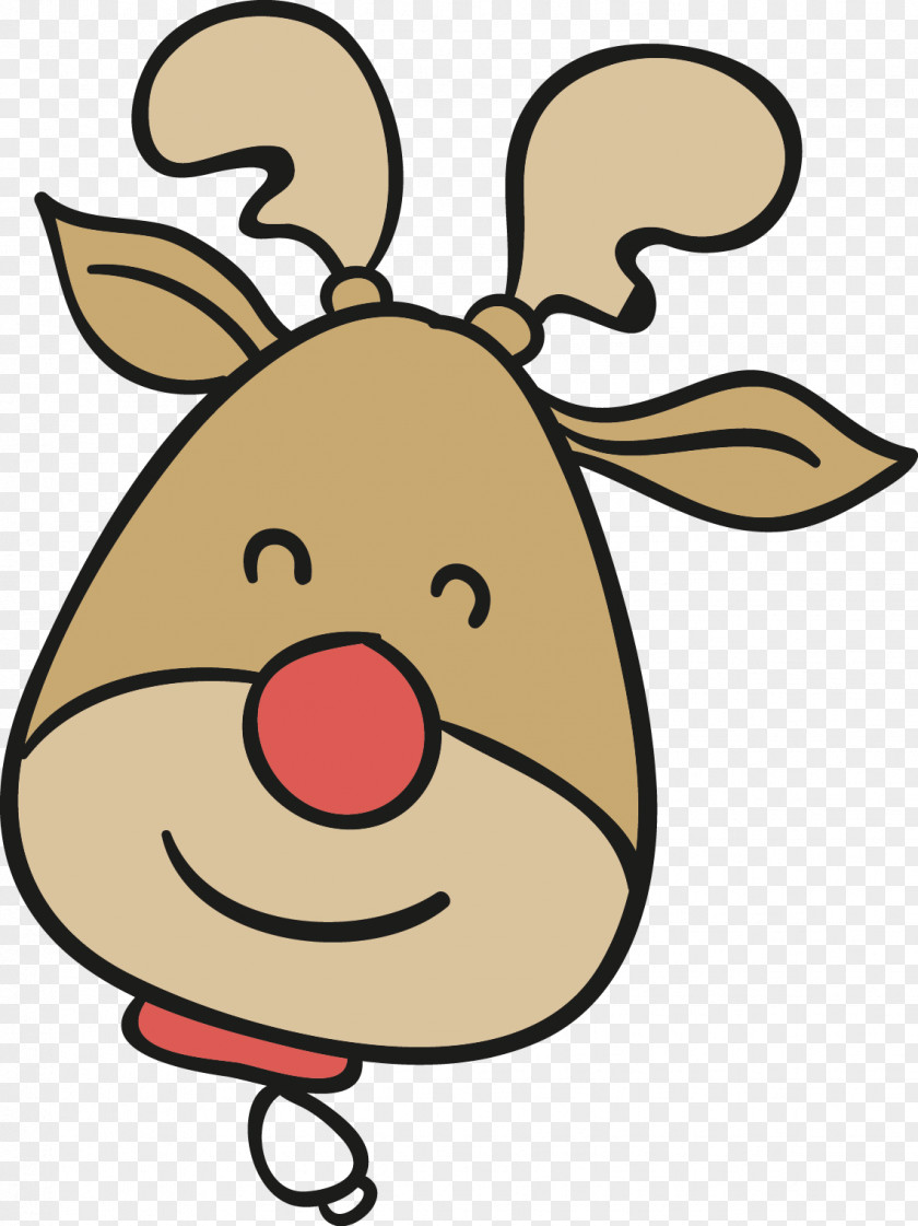Hand-painted Reindeer Santa Claus Christmas Clip Art PNG