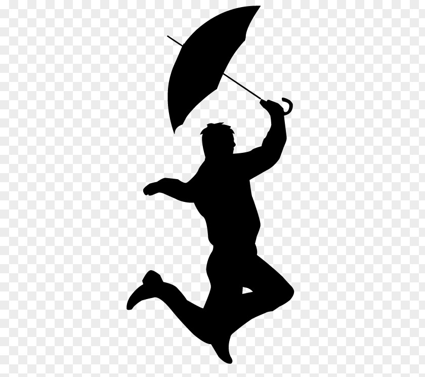 Silhouette Singing In The Rain! Main Title Animated Film PNG