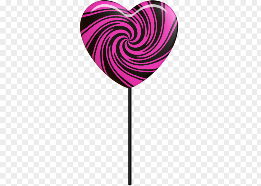 Sucette Pink M Heart Lollipop PNG