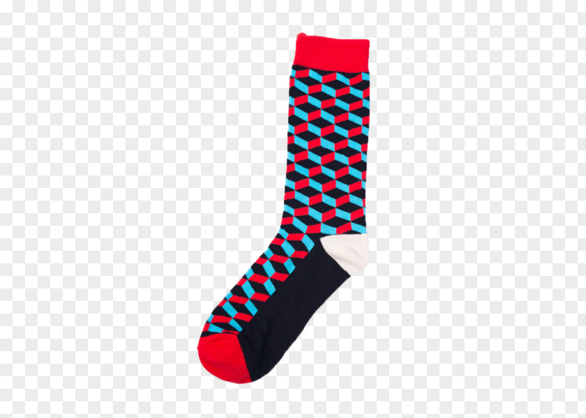 Geometric Blue Sock Shoe PNG
