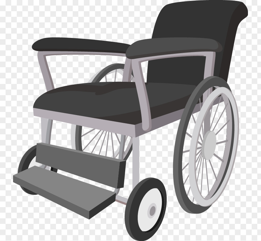 Vector Wheelchair Cartoon Illustration PNG