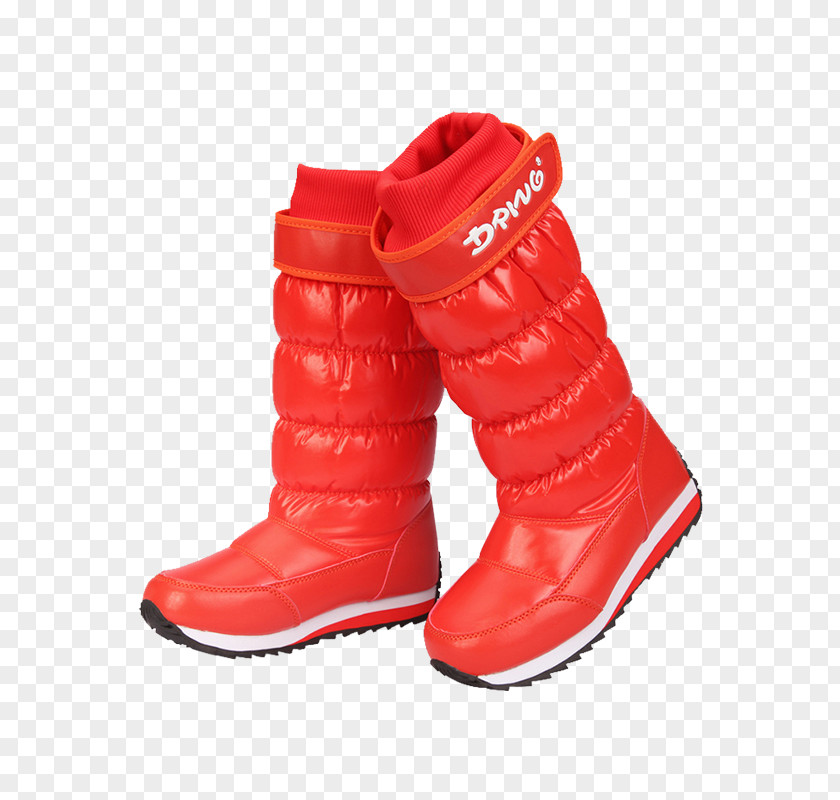 Red Snow Boots Shoe Boot Winter PNG