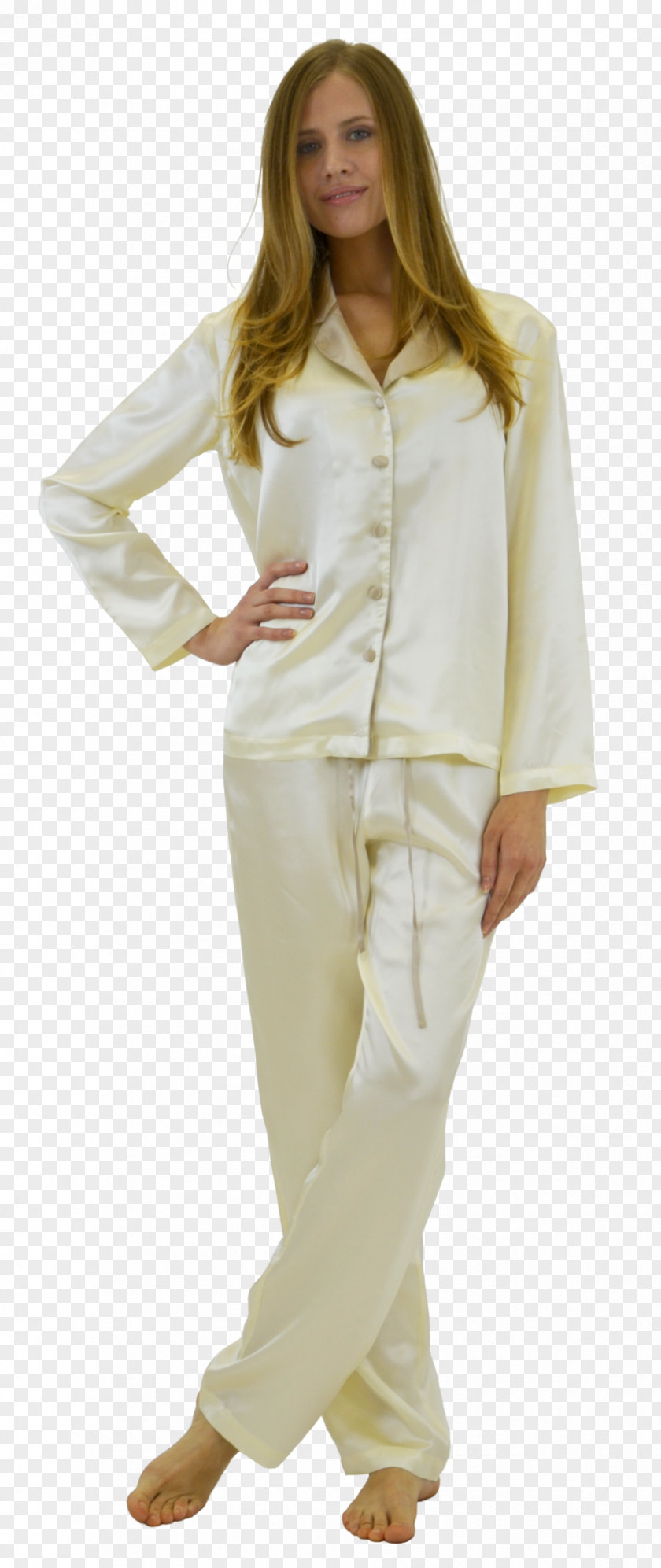Satin Robe Pajamas Slip Sleeve Silk PNG