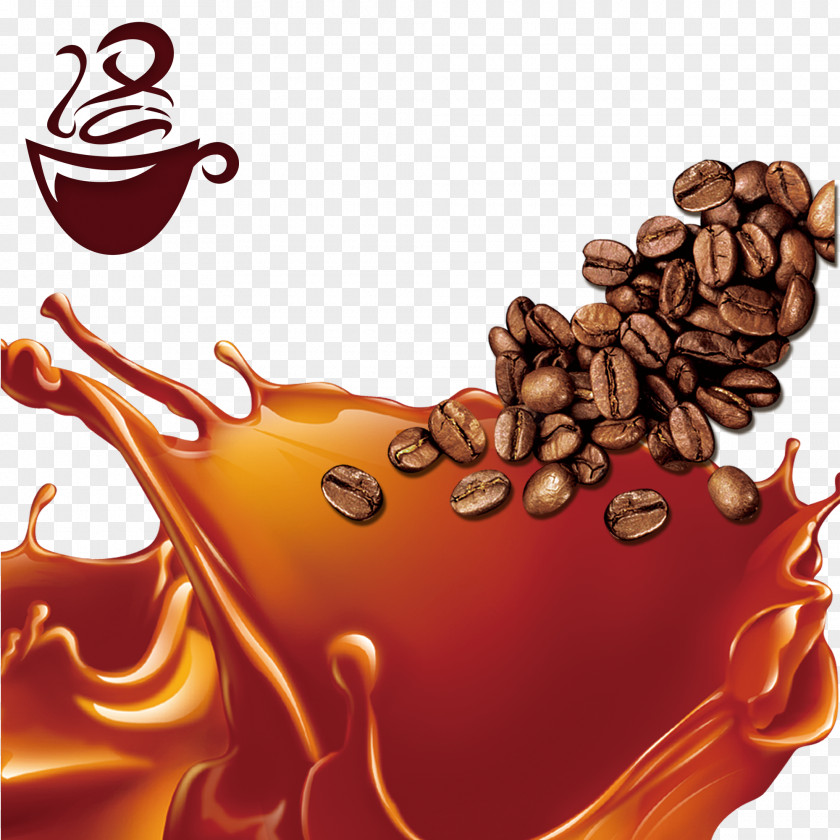 Coffee Beans And Stains Espresso Hong Kong-style Milk Tea PNG