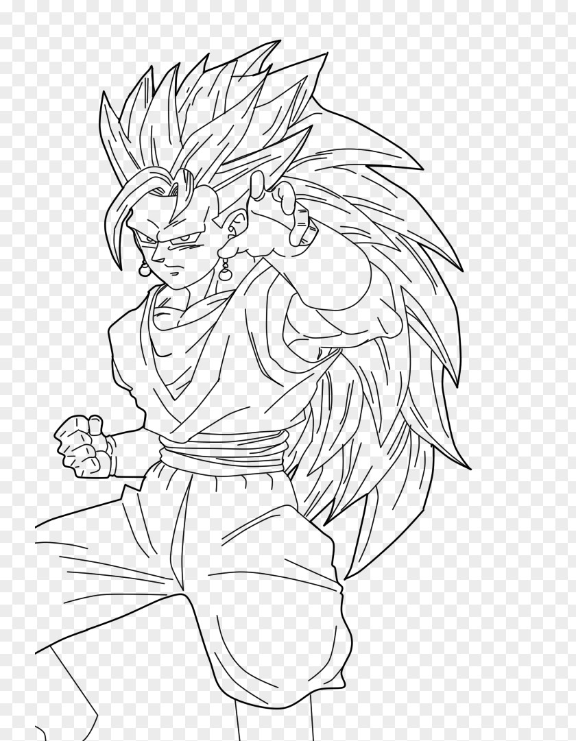 Goku Vegeta Line Art Gohan Bulma PNG