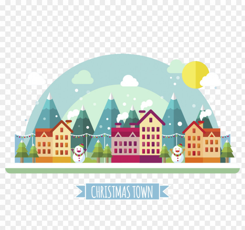 Snow House Vector Material Flat Design Download PNG