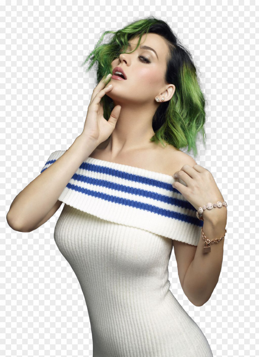 Katy Perry Photo Hair Coloring Green Ombrxe9 PNG
