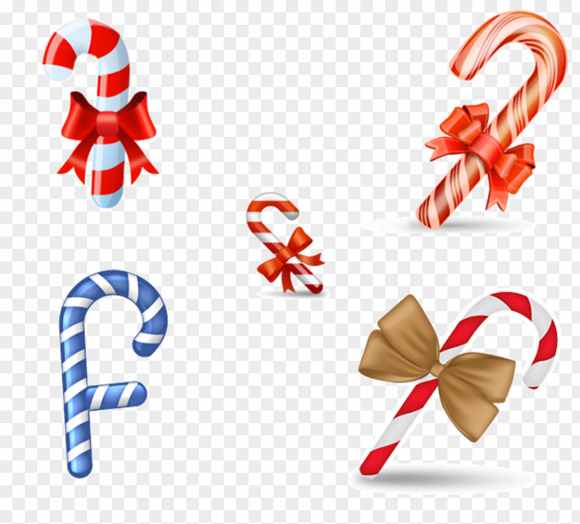 Christmas Candy Cane Creative Set Icon PNG