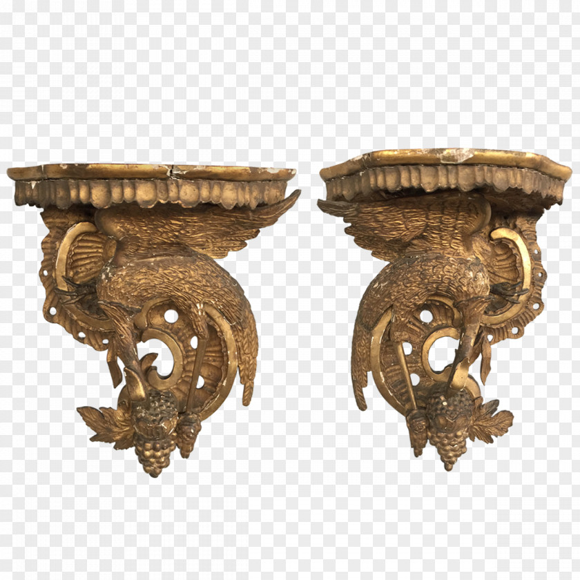 Continental Carved Brass 01504 Bronze Antique PNG