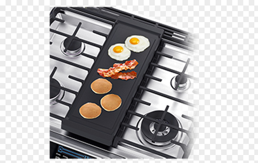 Gas Cooking Ranges Griddle Cast Iron StoveOven Samsung Chef NX58H9500W PNG