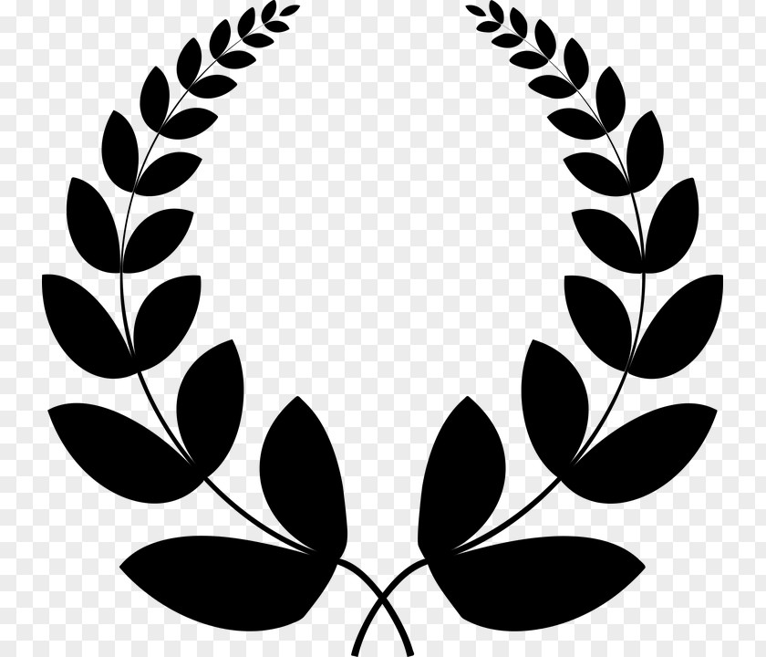 Silhouette Laurel Wreath Bay Clip Art PNG