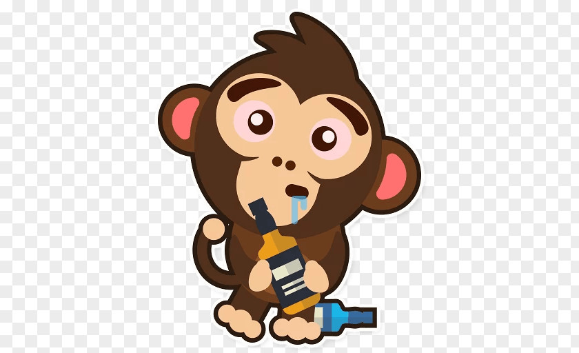 Sticker Telegram Monkey Cat-like Clip Art PNG