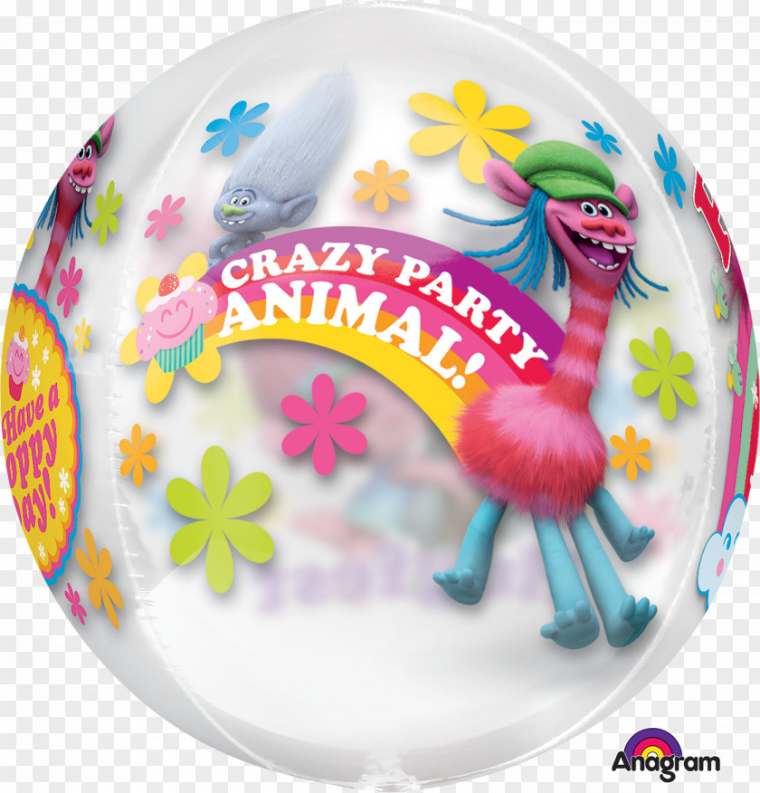 Balloon Trolls Birthday Guy Diamond Party PNG