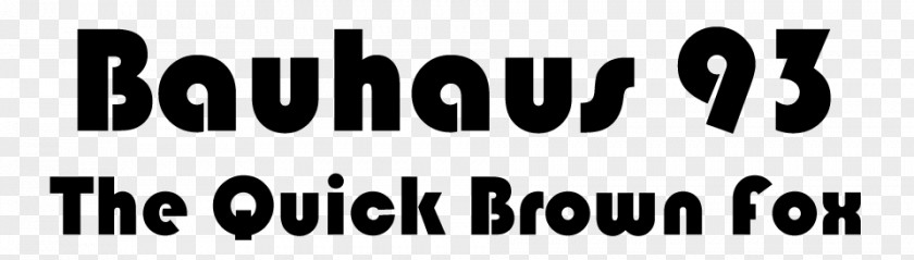 Bauhaus Typeface TrueType Font PNG