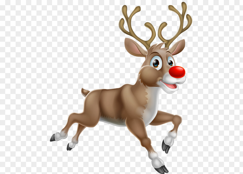 Christmas Reindeer Santa Claus Rudolph Clip Art PNG