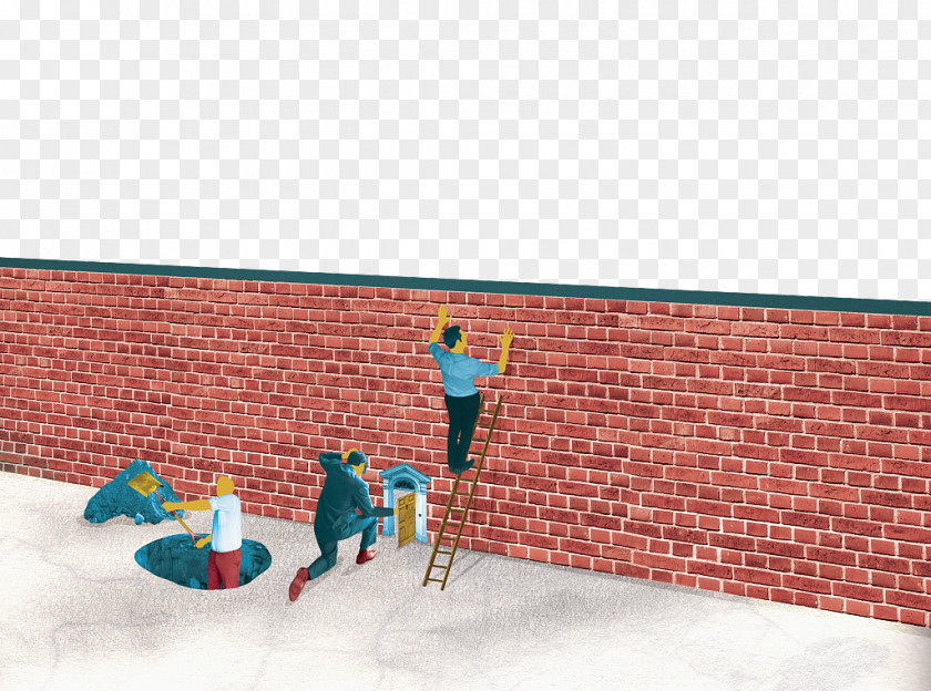 Illustrations Piled Up The Brick Wall Businessperson Photography Illustration PNG