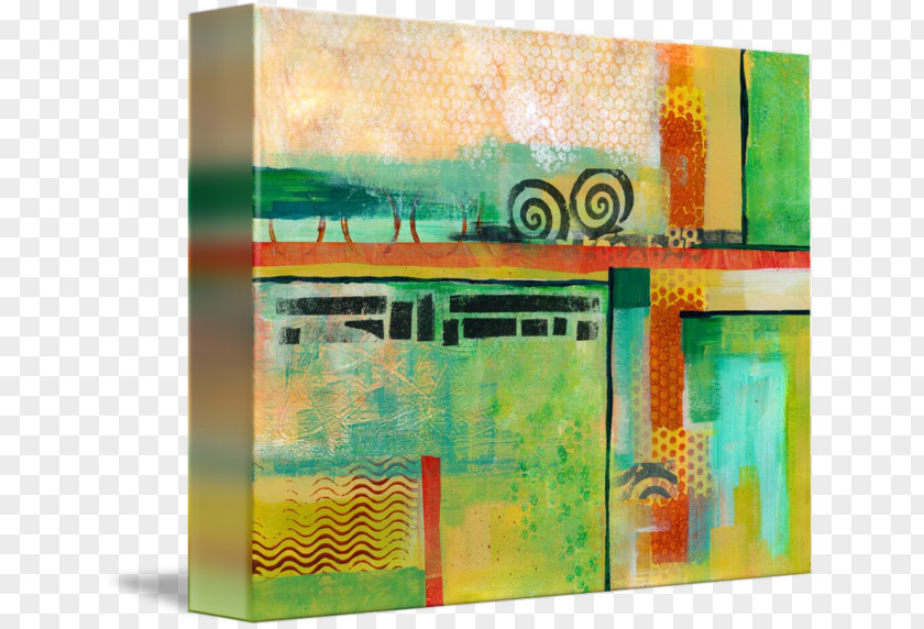 Abstract Landscape Modern Art Acrylic Paint Painting PNG