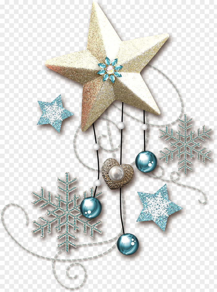 Earrings Christmas Ornament Toy New Year Tree Snowflake PNG