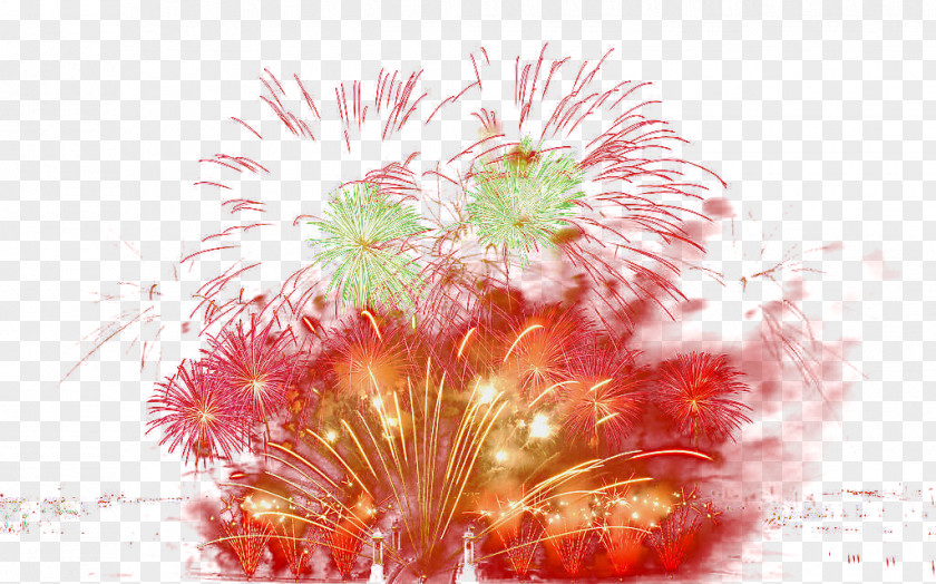 Festive Fireworks Element Groups Festival Download PNG