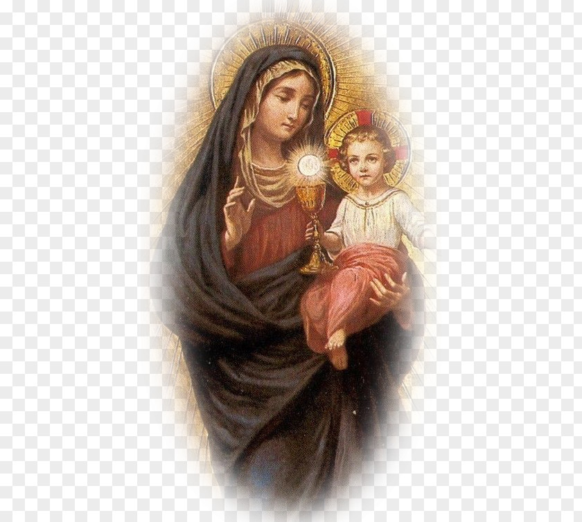 Image Of Mother Perpetual Help Mary Blessed Sacrament Eucharist Sacraments The Catholic Church Holy Card PNG