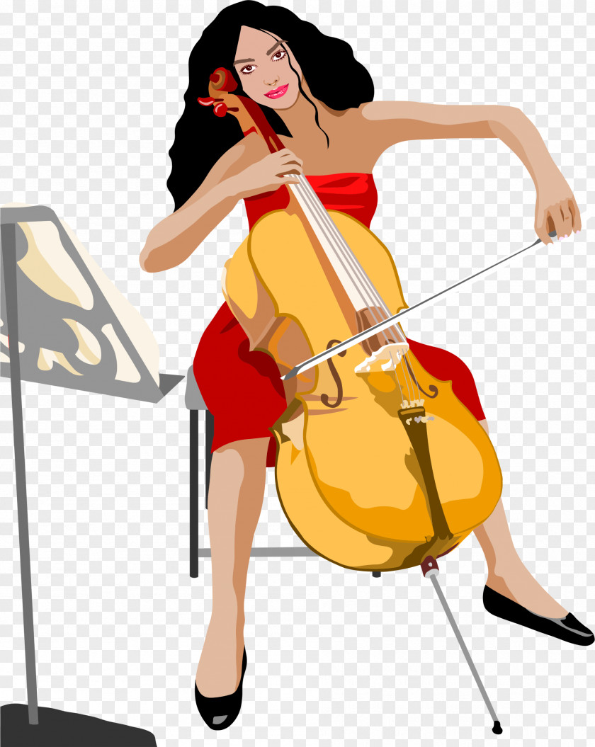 Musical Instruments Cello Cellist Violin Clip Art PNG