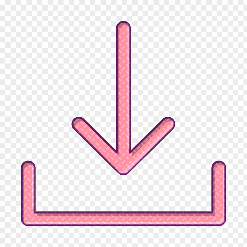 Pink Save Icon Arrow Download Guardar PNG