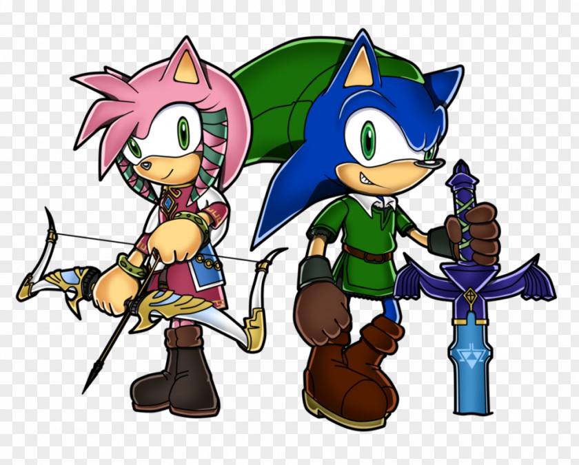 Sonic The Hedgehog Legend Of Zelda: Skyward Sword Ocarina Time 3D Link Amy Rose PNG
