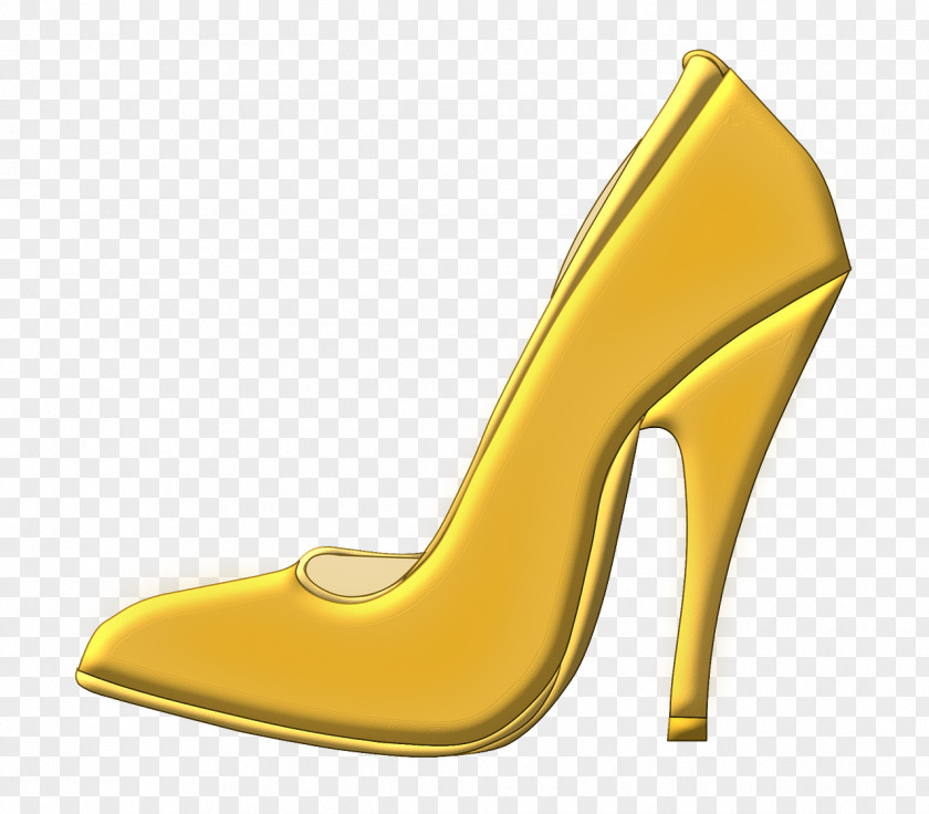 Yellow High Heels Slipper High-heeled Footwear Shoe Boot Clip Art PNG