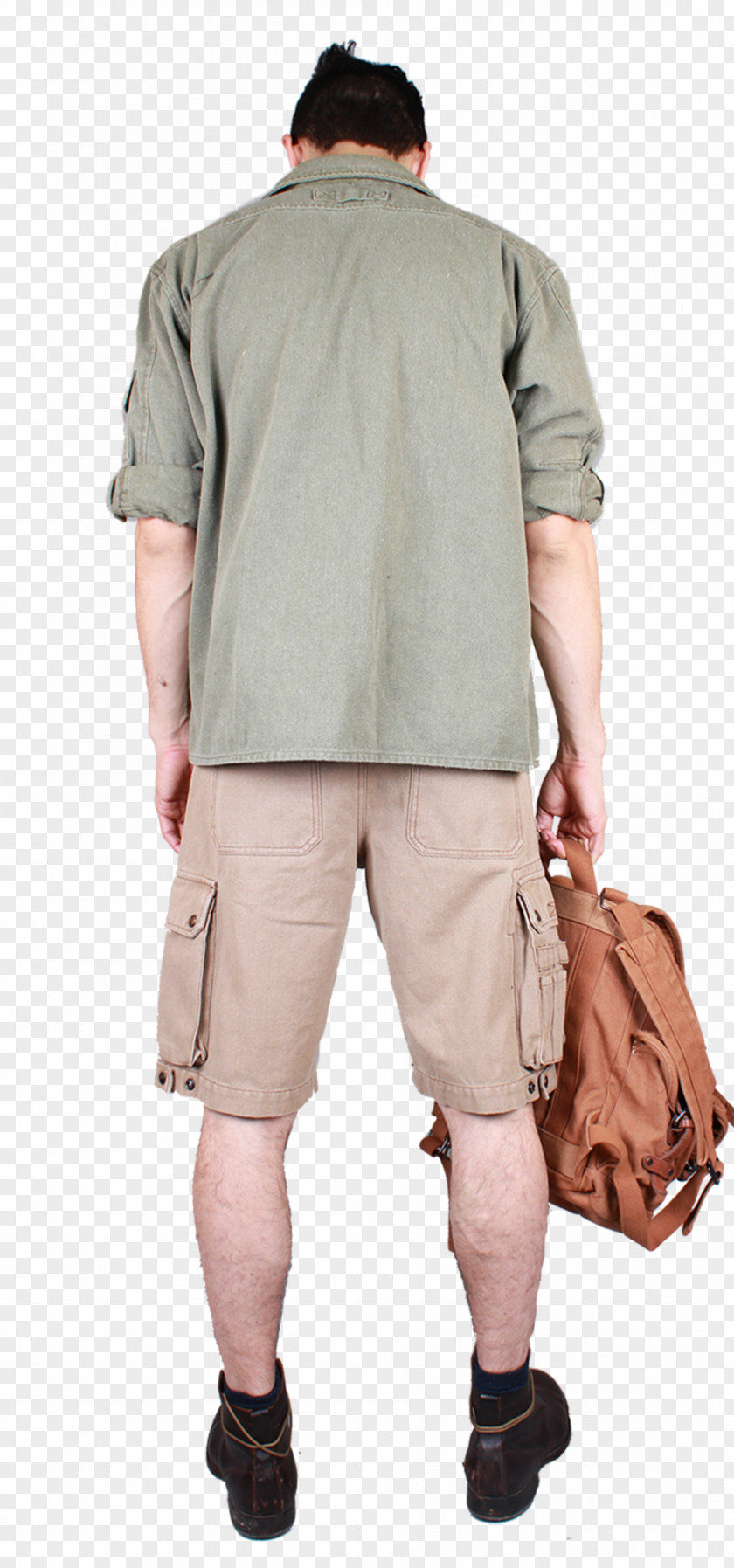 Cargo Pants Sleeve Shoulder Khaki PNG