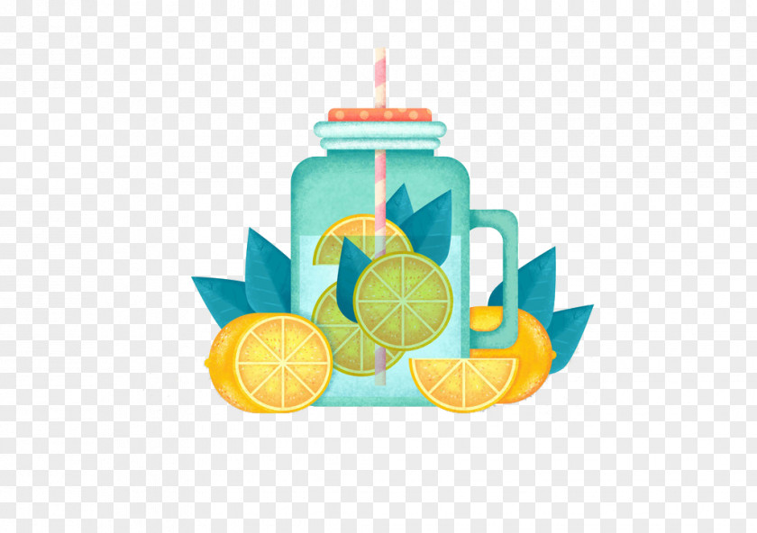Refreshing Lemon Juice Lemonade Tutorial Illustration PNG