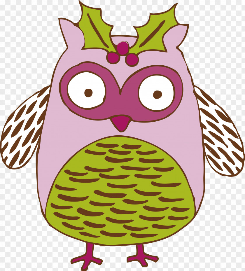 Owl Cartoon Bird Pink Of Prey PNG