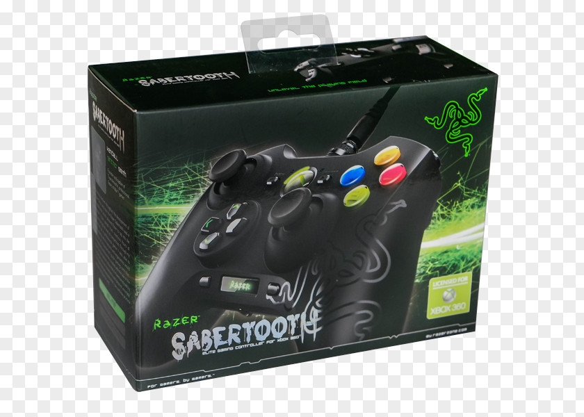 Saber-tooth Xbox 360 Controller Game Controllers Razer Inc. Sabertooth Elite PNG