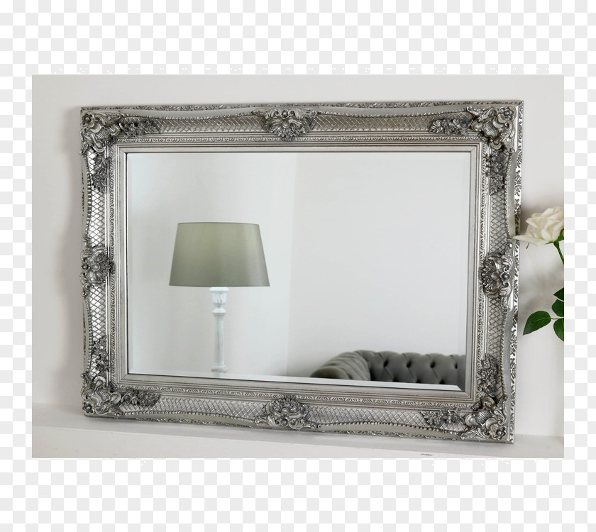 Silver Picture Frames Mirror Rectangle PNG