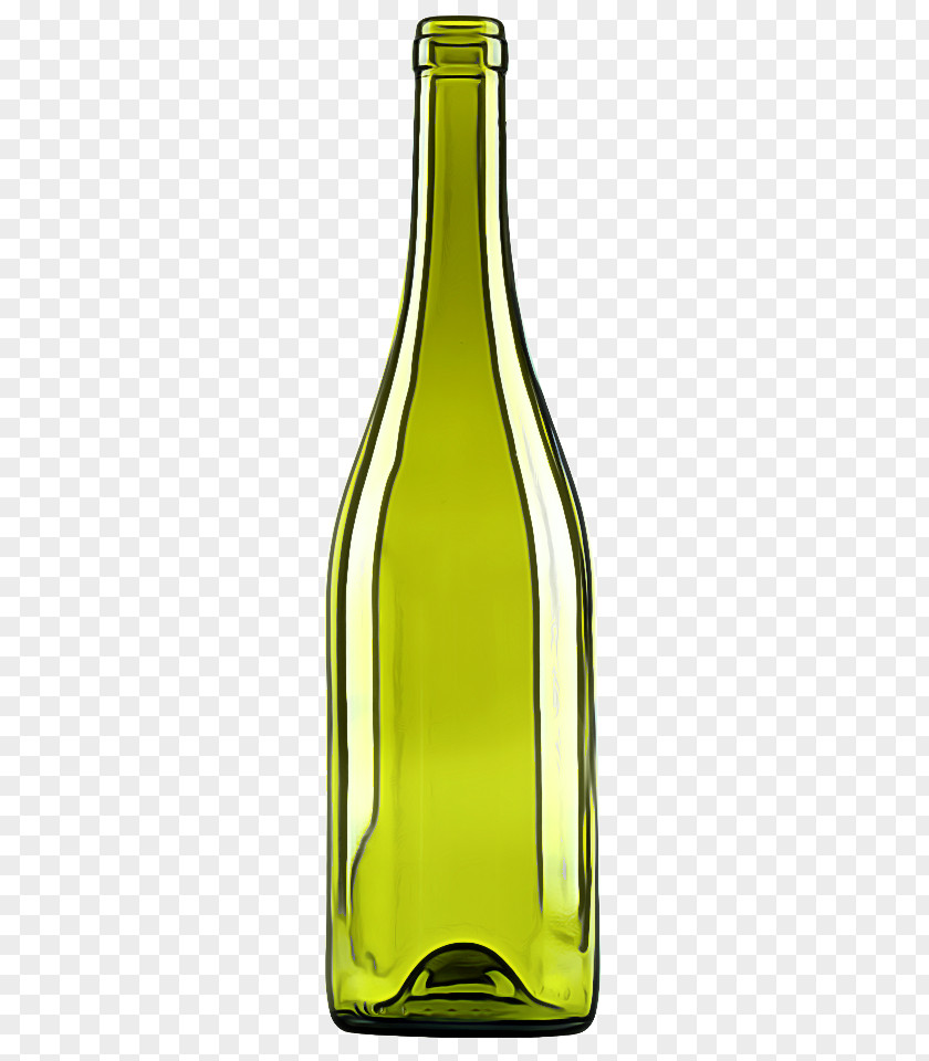 White Wine Glass Bottle Green Yellow PNG