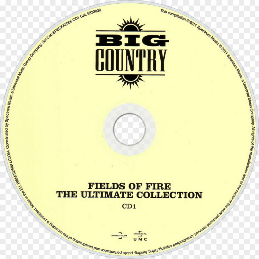 The Ultimate Collection Fields Of Fire: Compact Disc Big Country Album English PNG