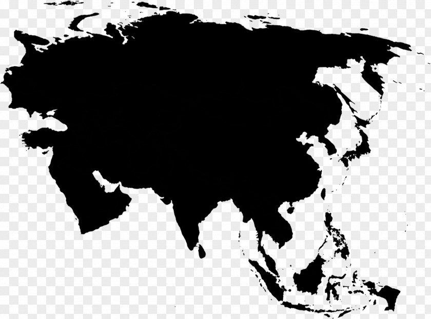 Asia Globe Blank Map Royalty-free PNG