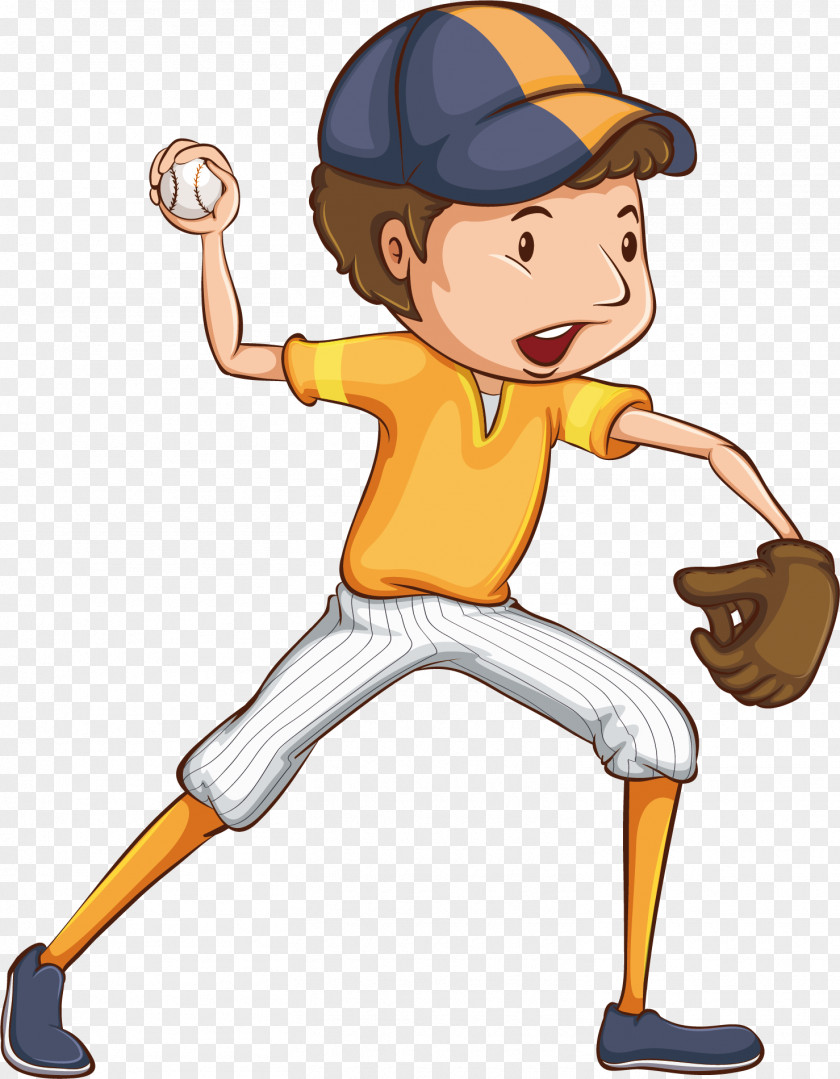 Baseball Game Ball Cartoon Illustration PNG
