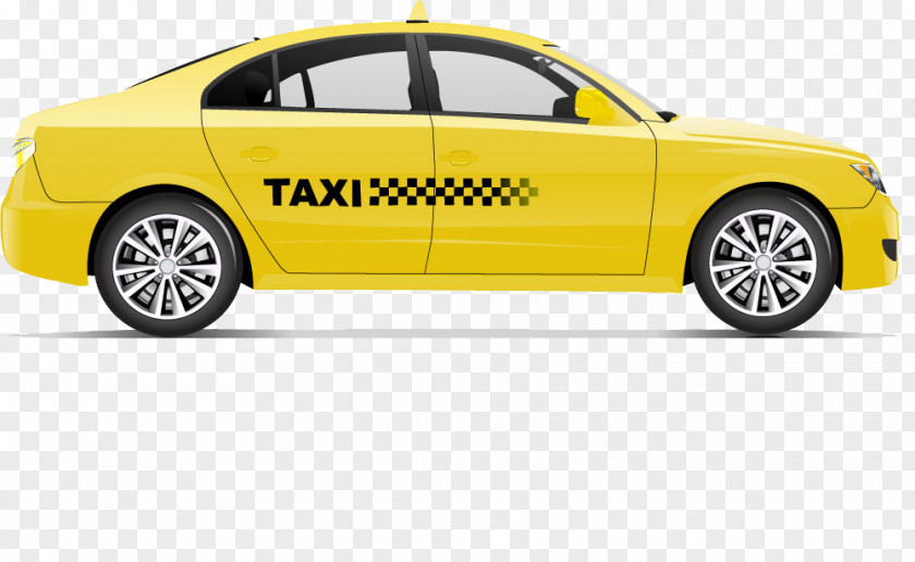 Hand-drawn Cartoon Illustration Yellow Taxi Drawing Photography PNG